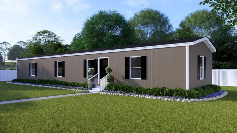Traditional Single Wide Home Design with Vertical Siding