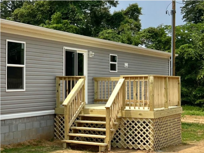 Utilitarian Deck: Treated Pine & Lattice Skirting Design