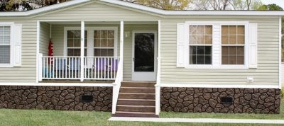 Ventilated Rock Skirting with Dark Brown Finish and Rustic Texture