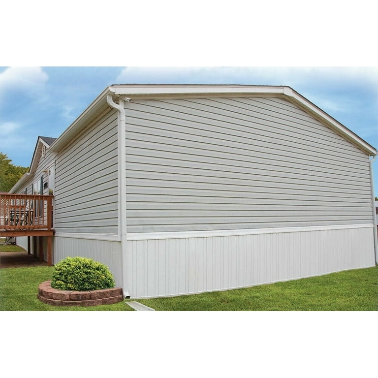 Vinyl Skirting Panels: White Vented Vertical Ribbed Design