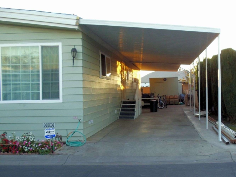 Wall Mounted Awning Ribbed Metal Driveway Shade Solution