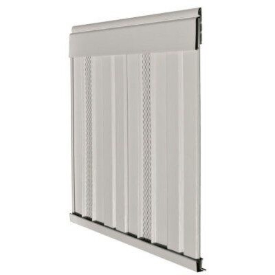 Wall Panel with Vented Design and Light Gray Ribbed Texture