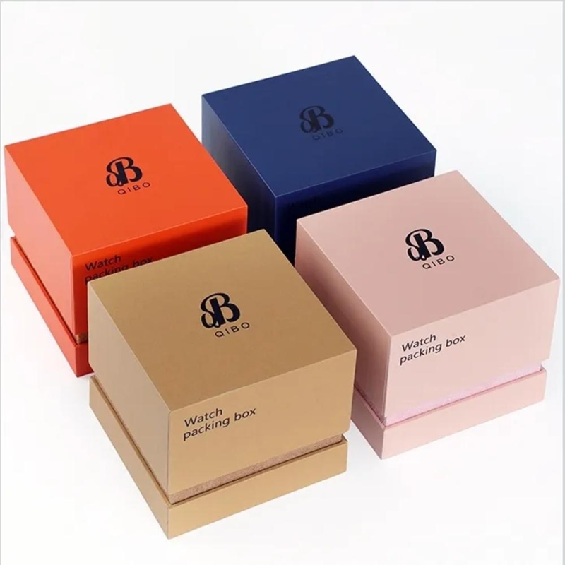Watch Box Matte Finish Vibrant Colors Two Piece Telescope Design