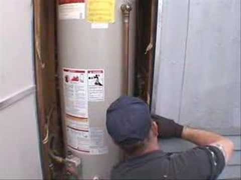 Water Heater with Copper Piping in Vertical Tank Plumbing Configuration