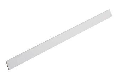 White Batten Molding Strip with Rectangular Profile for Wall Paneling
