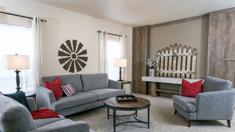 Windmill Wall Art Inspiration: Rustic Farmhouse Living Room Decor