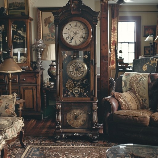 Antique Victorian Grandfather Clock with Multi Dial Face