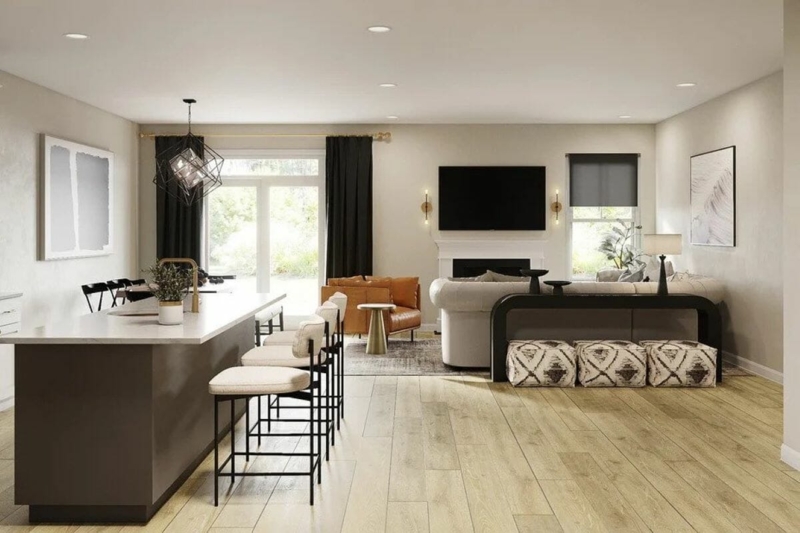Arched Console Table Styling Ideas for Contemporary Open Plan Townhouse
