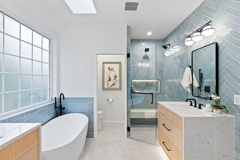 Spa Like Powder Blue Bathroom