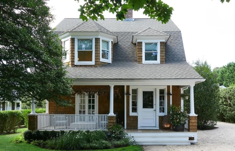 Cedar Shingle House with Porch and Architectural Dormers