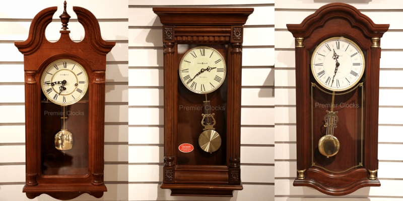 Classic Wood Wall Mounted Grandfather Clock Collection
