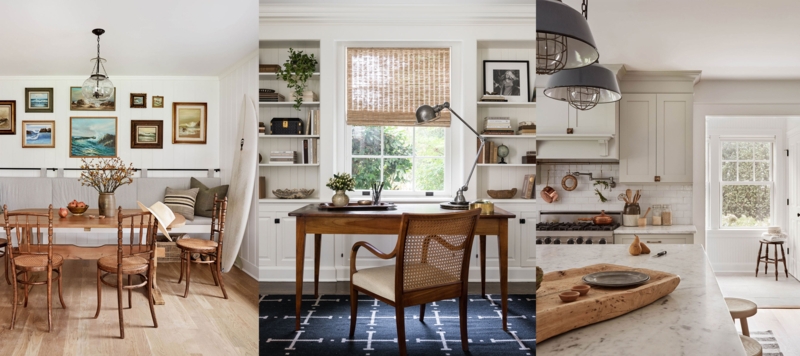Coastal Home Interiors featuring Natural Woven Textures