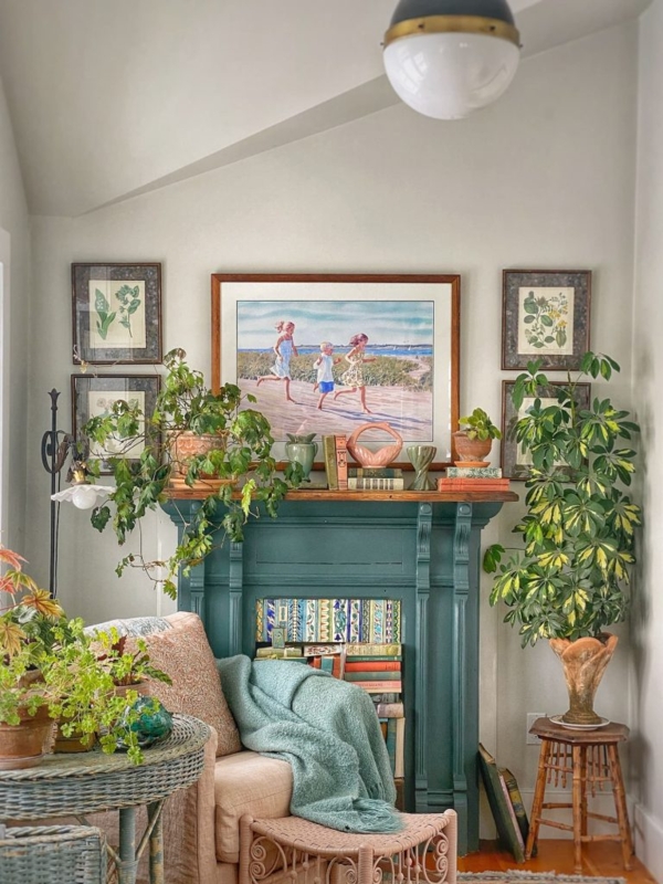 Reading Nook By Fireplace