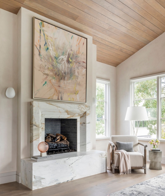 Modern Architectural Fireplace Wall