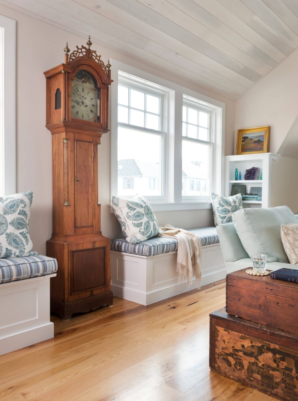 Antique Grandfather Clock Living Room