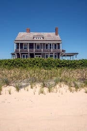 Hamptons Shingle Style Beach Cottage in Beach Dune Setting