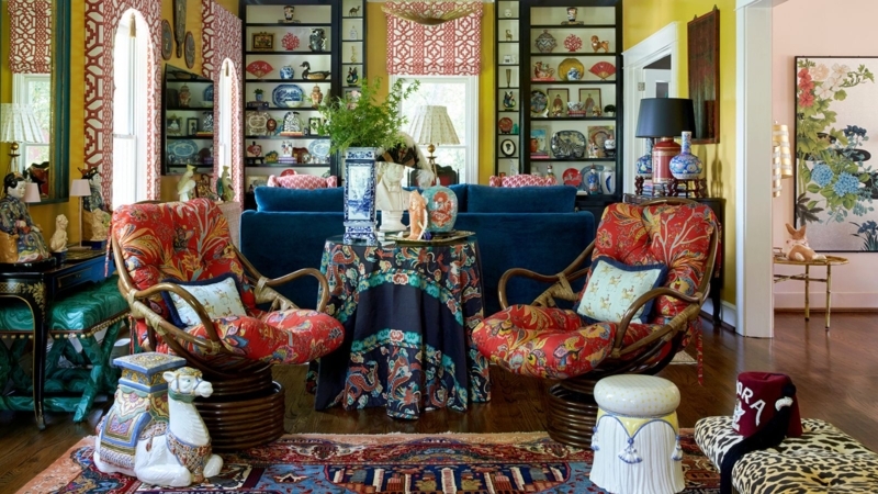 Maximalist Living Room With Heritage Decor