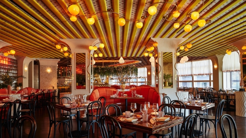 Layered Pattern Restaurant Interiors