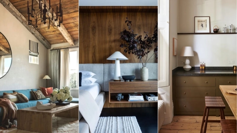 Mindful Home Design with Natural Wood and Muted Color Blocking