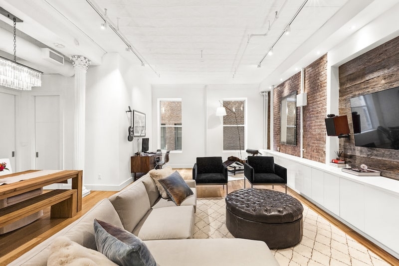 Renovated Industrial Chic Loft Reclaimed Wood Accent Column