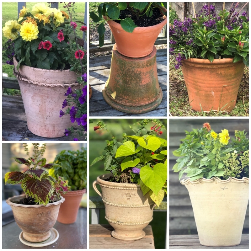 Clay Planter Pots With Patina