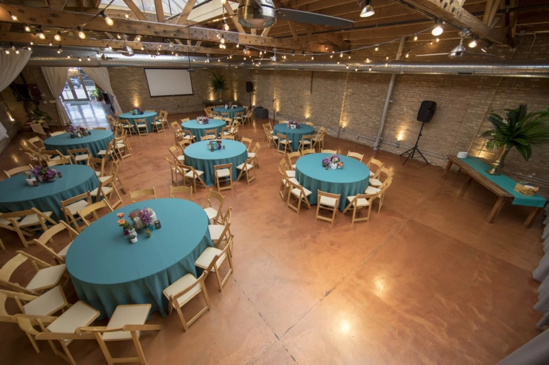 Teal And Terracotta Event Palette: Warm String Light Canopy Venue