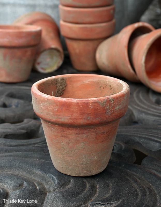 Terracotta Pot Gritty Texture Weathered Patina Aged Clay Rustic Garden