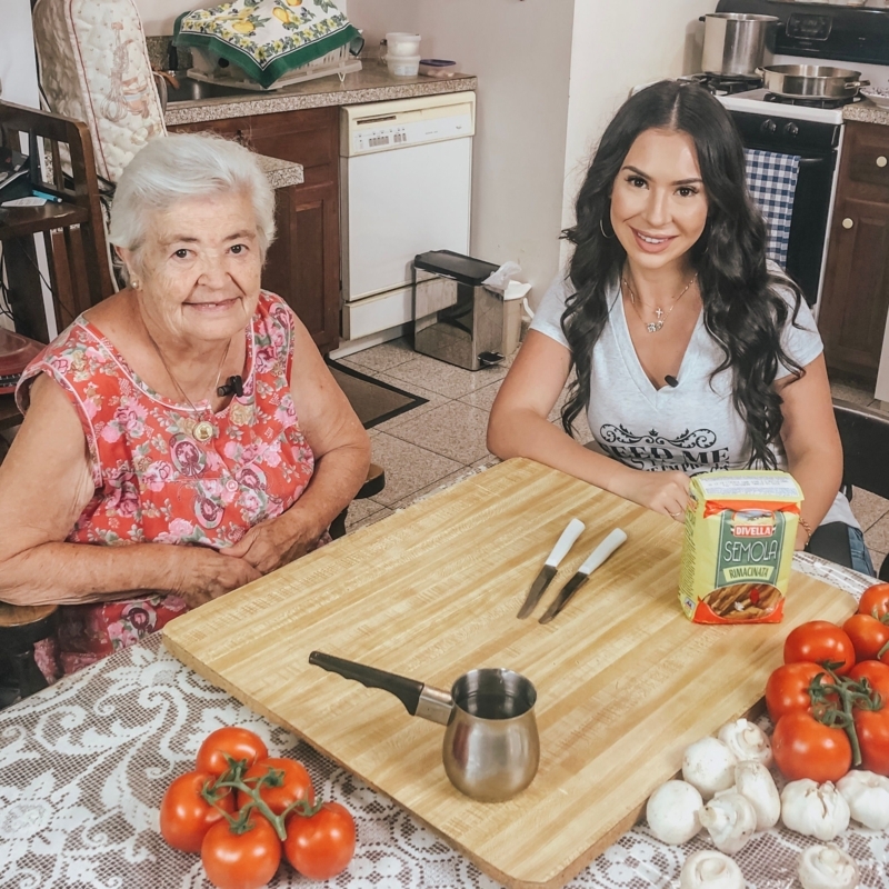 Traditional Kitchen Scene: White Lace Tablecloth & Rustic Kneading Board