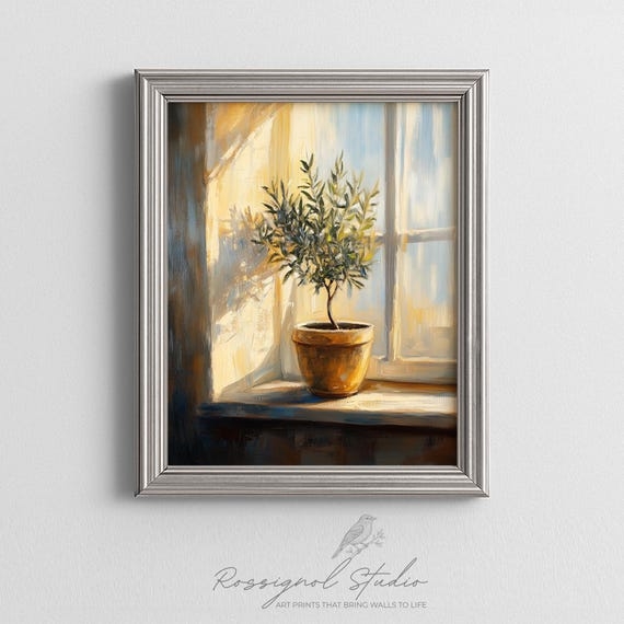 Olive Tree Windowsill Decor