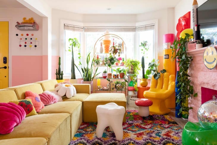 Whimsical Living Room with Novelty Furniture