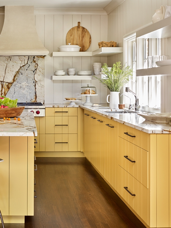 Butter Yellow Kitchen Cabinets